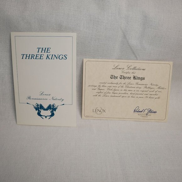 Lenox "The Three Kings" Renaissance Nativity Figurines Set Boxed OOP Vintage - Picture 4 of 16